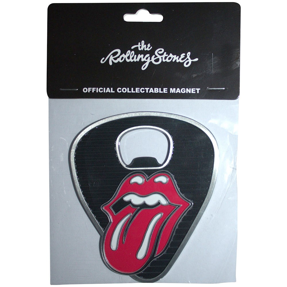 The Rolling Stones - Classic Tongue Plectrum Bottle opener - Black/Red
